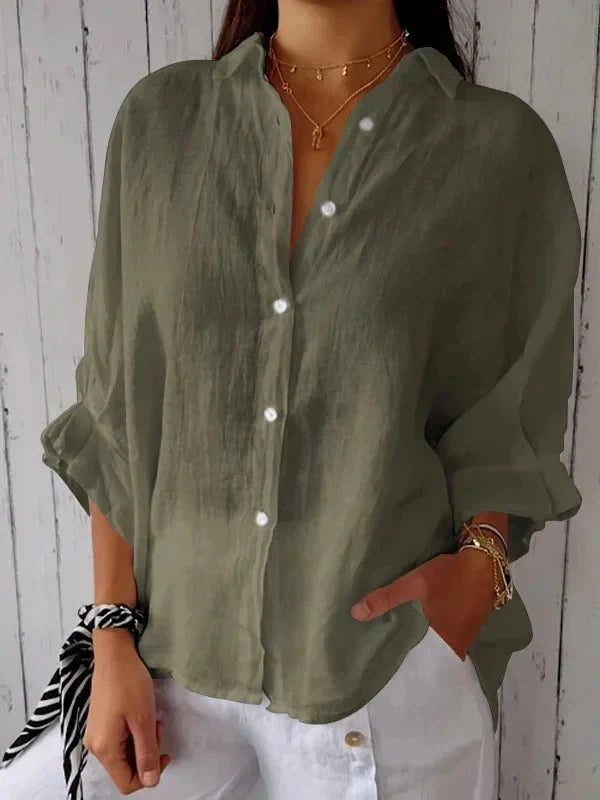 AGNES | CASUAL COTTON AND LINEN SHIRT