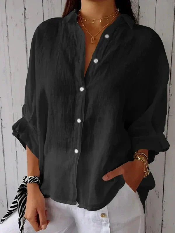 AGNES | CASUAL COTTON AND LINEN SHIRT