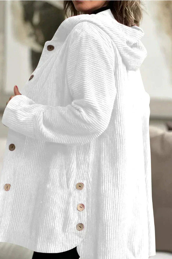 Amélie | Cozy Bordeaux Corduroy Coat