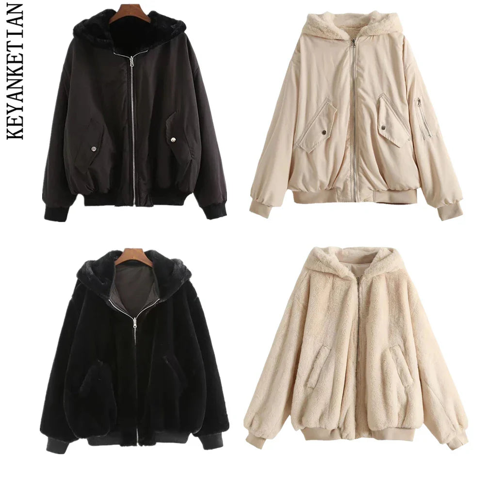 Anne - Reversible Winter Bomber Jacket
