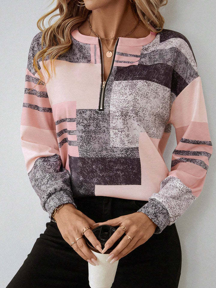 Anela - Retro Colourblock Sweatshirt