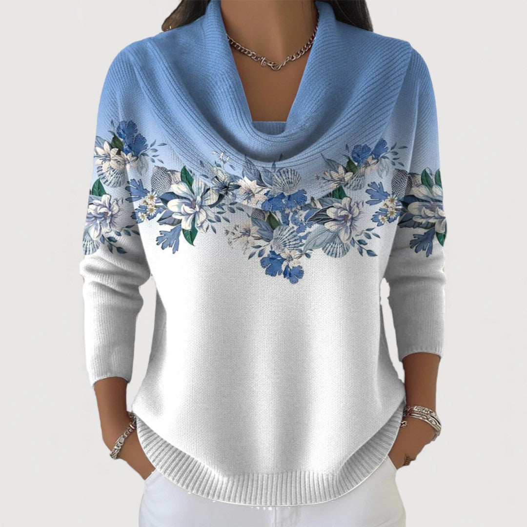 Alora | Floral Cowl Jumper