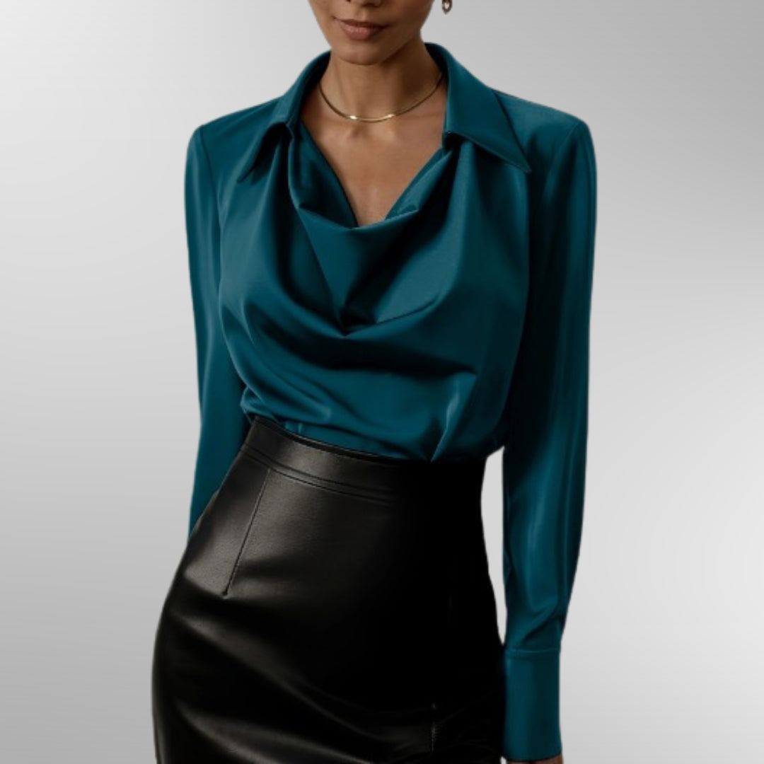 Victoria | Elegant Satin Blouse