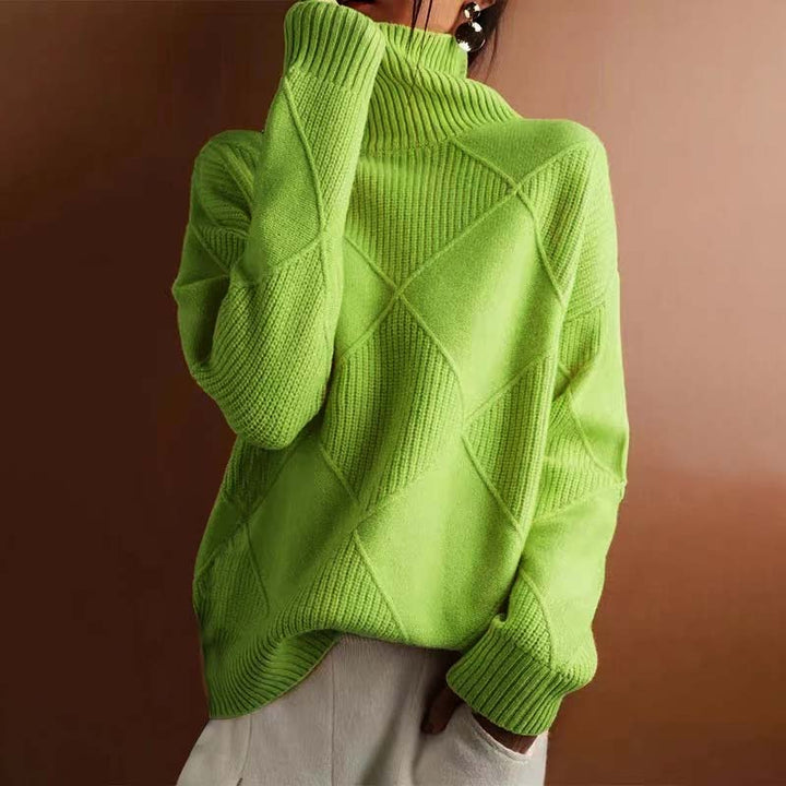Claire™ | Textured Turtleneck Knit Sweater