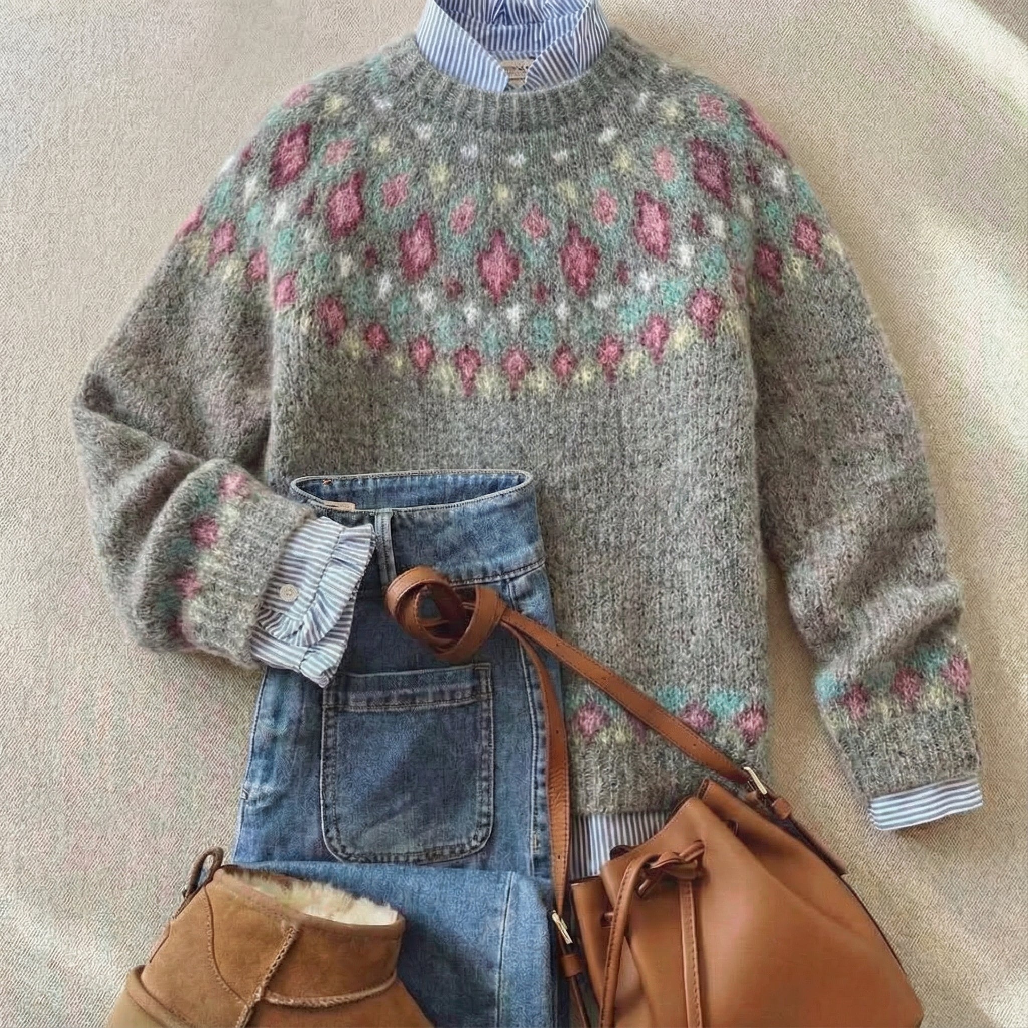 ELEANOR | HERITAGE NORDIC KNIT SWEATER