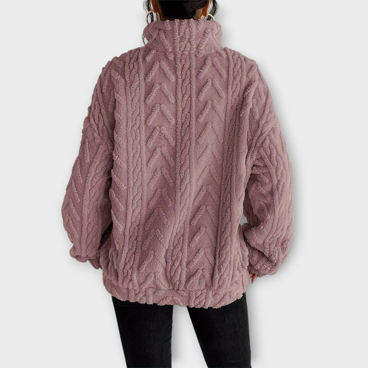 Claire™| Braided Zip-Up Pullover