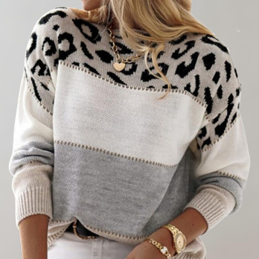 ELODIE | LEOPARD PRINT CASUAL SWEATER