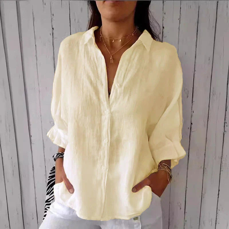 AGNES | CASUAL COTTON AND LINEN SHIRT