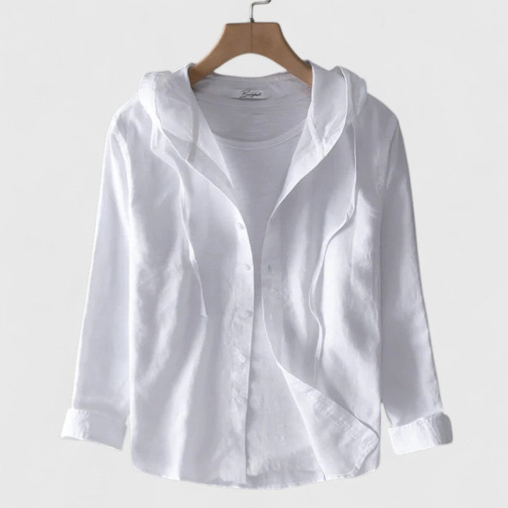 Victoria | Elegant Hooded Blouse