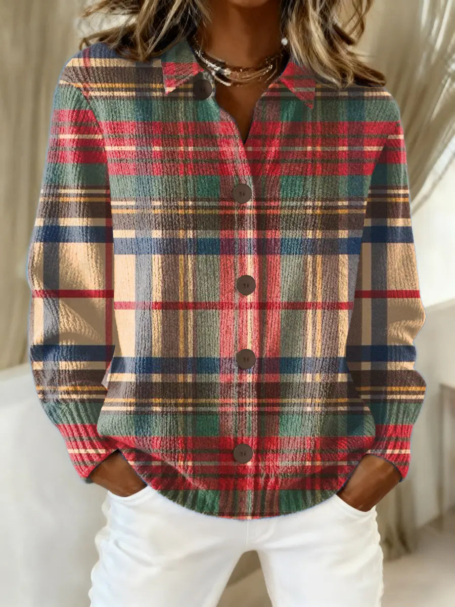 EVELYN | CHECKED KNIT CARDIGAN
