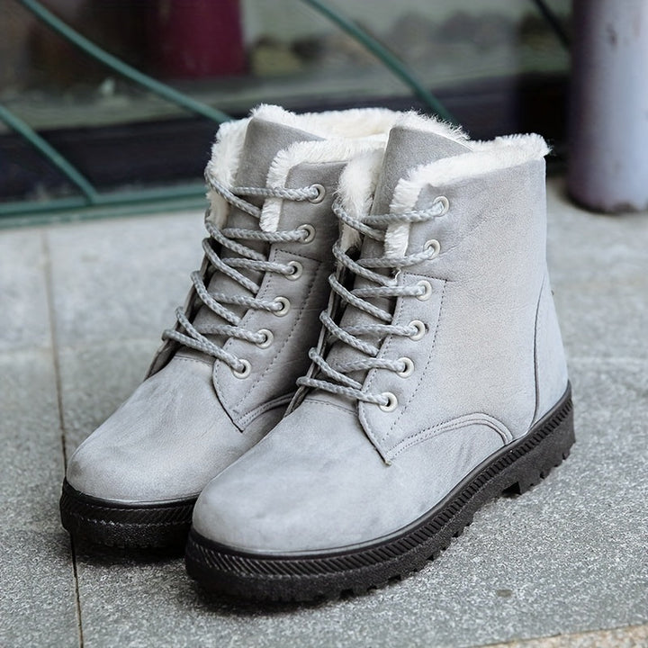 Victoria | Fur-Lined Lace-Up Boots