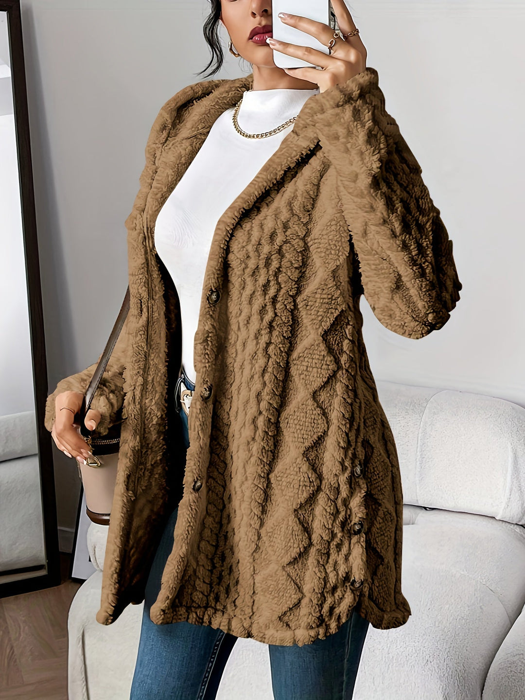 Dana - Cozy Hooded Cardigan