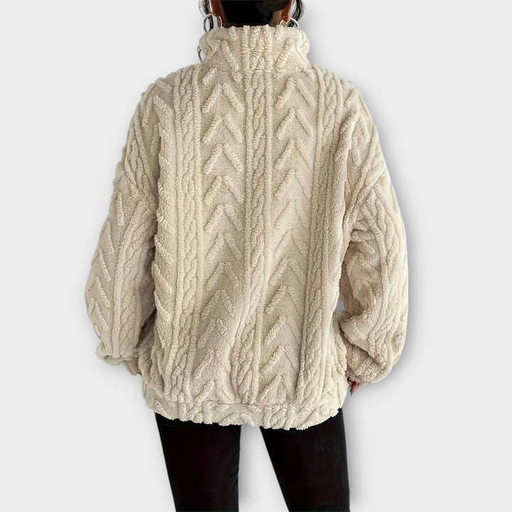 Claire™| Braided Zip-Up Pullover